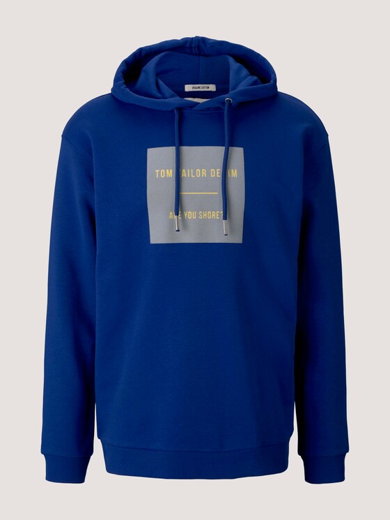 Hoodie mit Bio-Baumwolle - Männer - Shiny Royal Hoodie mit Bio-Baumwolle - Männer - Shiny Royal - 7 - TOM TAILOR Denim