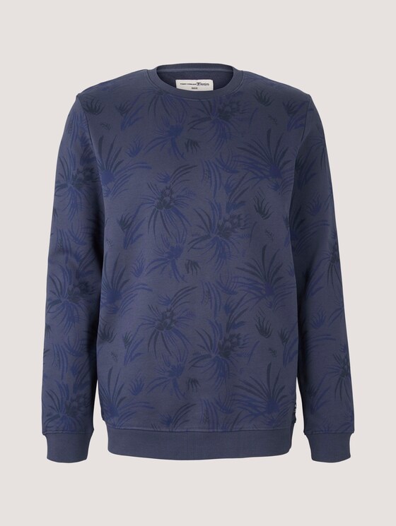 gemustertes Sweatshirt - Männer - navy blue thistle print gemustertes Sweatshirt - Männer - navy blue thistle print - 7 - TOM TAILOR Denim