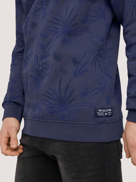 gemustertes Sweatshirt - Männer - navy blue thistle print gemustertes Sweatshirt - Männer - navy blue thistle print - 9 - TOM TAILOR Denim