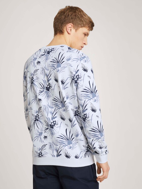 gemustertes Sweatshirt - Männer - white navy thistle print gemustertes Sweatshirt - Männer - white navy thistle print - 2 - TOM TAILOR Denim