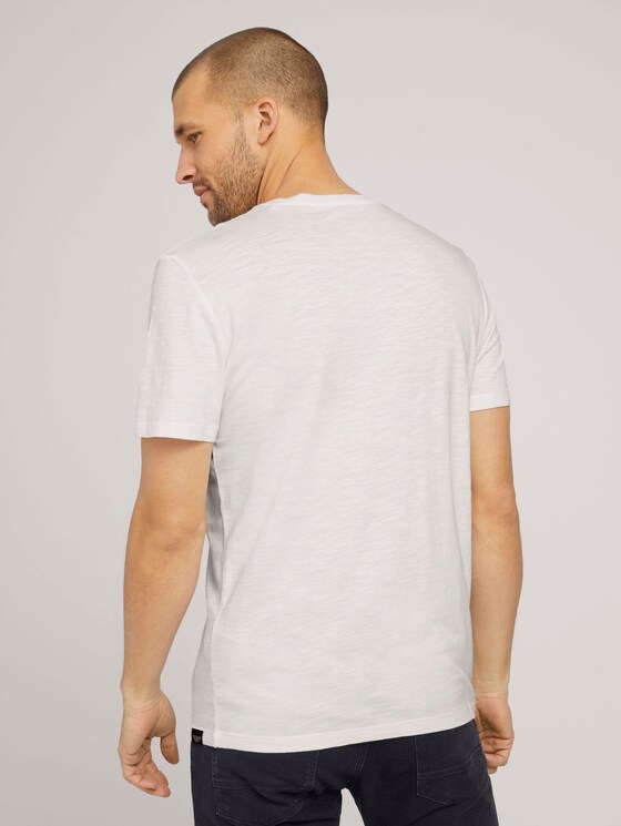 Basic T-Shirt - Männer - Off White Basic T-Shirt - Männer - Off White - 2 - TOM TAILOR