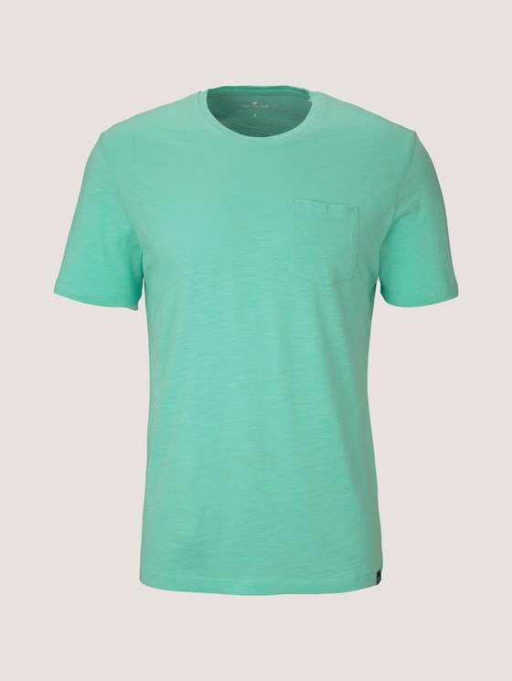 Basic T-Shirt - Männer - lucite green Basic T-Shirt - Männer - lucite green - 7 - TOM TAILOR