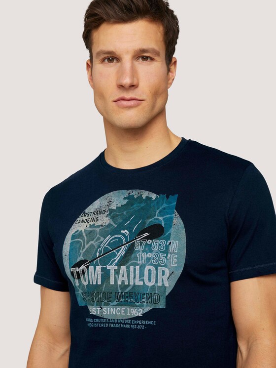 T-Shirt mit Print - Männer - Dark Blue T-Shirt mit Print - Männer - Dark Blue - 9 - TOM TAILOR