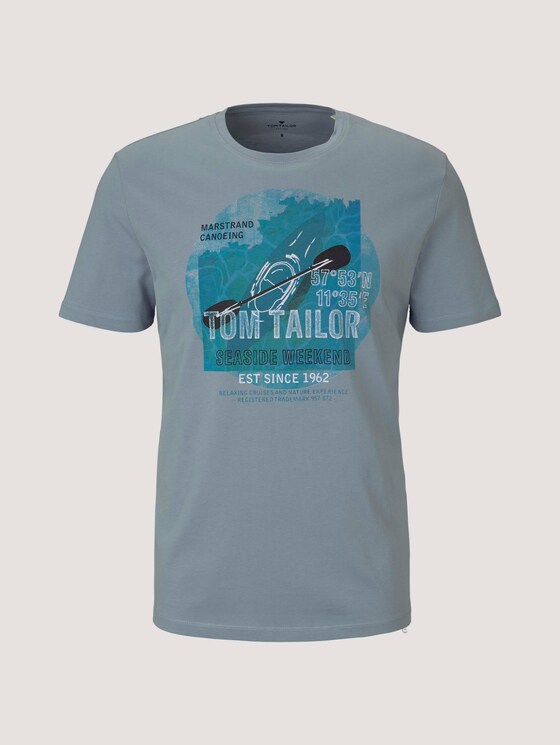 T-Shirt mit Print - Männer - Yonder Blue T-Shirt mit Print - Männer - Yonder Blue - 7 - TOM TAILOR