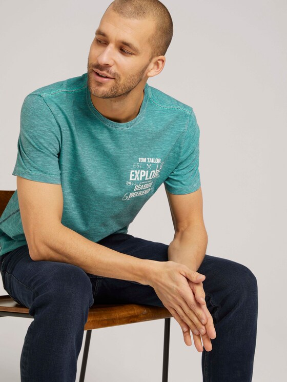 gestreiftes T-Shirt - Männer - lucite green fine stripe gestreiftes T-Shirt - Männer - lucite green fine stripe - 5 - TOM TAILOR