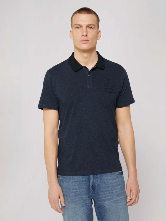 gestreiftes Poloshirt - Männer - dark blue fine stripe gestreiftes Poloshirt - Männer - dark blue fine stripe - 1 - TOM TAILOR