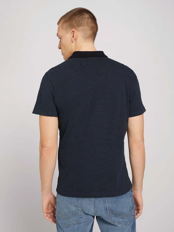 gestreiftes Poloshirt - Männer - dark blue fine stripe gestreiftes Poloshirt - Männer - dark blue fine stripe - 2 - TOM TAILOR