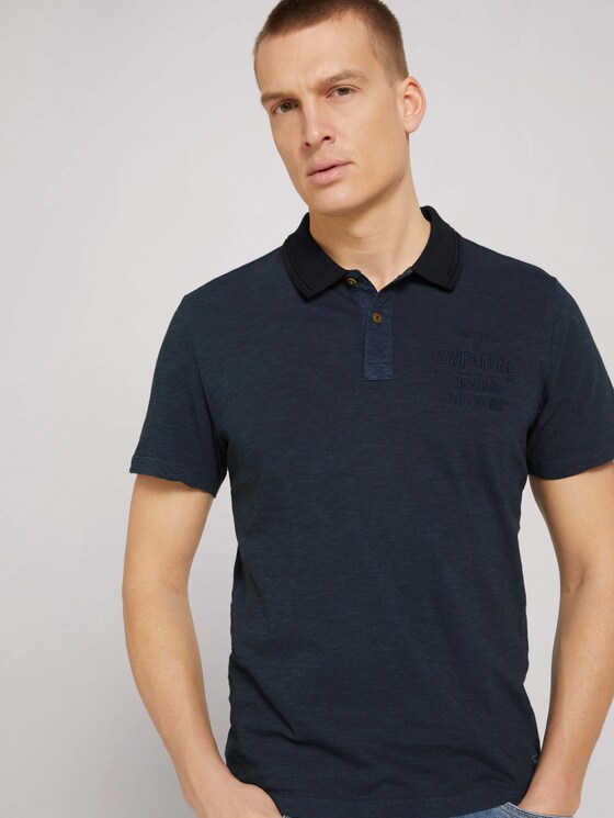 gestreiftes Poloshirt - Männer - dark blue fine stripe gestreiftes Poloshirt - Männer - dark blue fine stripe - 5 - TOM TAILOR