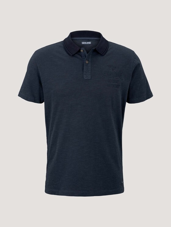 gestreiftes Poloshirt - Männer - dark blue fine stripe gestreiftes Poloshirt - Männer - dark blue fine stripe - 7 - TOM TAILOR