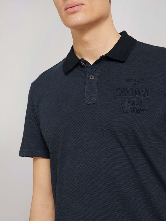 gestreiftes Poloshirt - Männer - dark blue fine stripe gestreiftes Poloshirt - Männer - dark blue fine stripe - 9 - TOM TAILOR