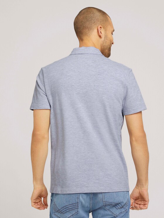 strukturiertes Poloshirt mit Bio-Baumwolle - Männer - Light Stone Grey Melange strukturiertes Poloshirt mit Bio-Baumwolle - Männer - Light Stone Grey Melange - 2 - TOM TAILOR