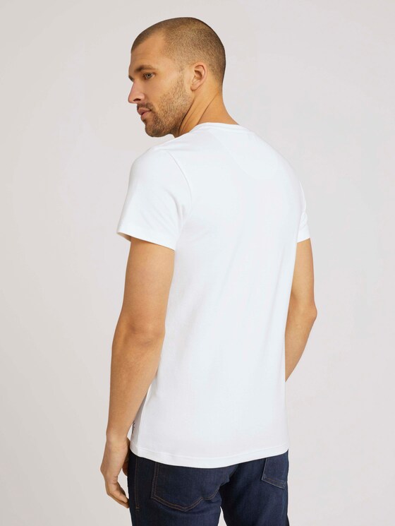 strukturiertes T-Shirt - Männer - Off White strukturiertes T-Shirt - Männer - Off White - 2 - TOM TAILOR