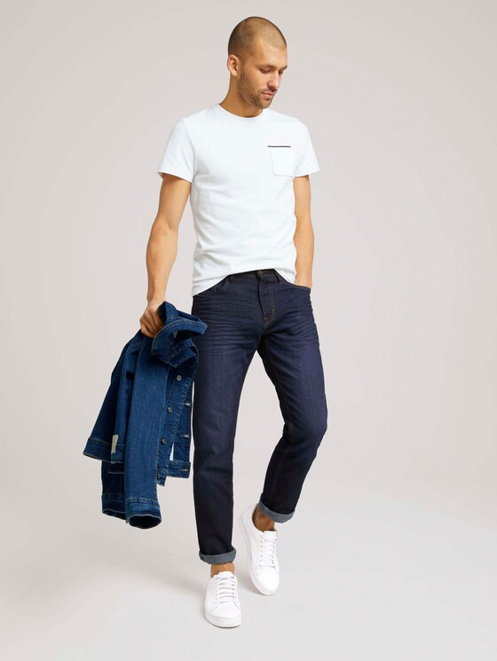 strukturiertes T-Shirt - Männer - Off White strukturiertes T-Shirt - Männer - Off White - 3 - TOM TAILOR