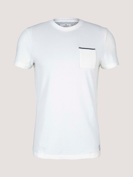 strukturiertes T-Shirt - Männer - Off White strukturiertes T-Shirt - Männer - Off White - 7 - TOM TAILOR