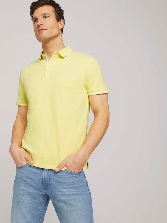 strukturiertes Poloshirt - Männer - pale straw yellow - 5 - TOM TAILOR