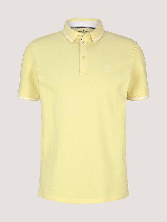 strukturiertes Poloshirt - Männer - pale straw yellow strukturiertes Poloshirt - Männer - pale straw yellow - 7 - TOM TAILOR