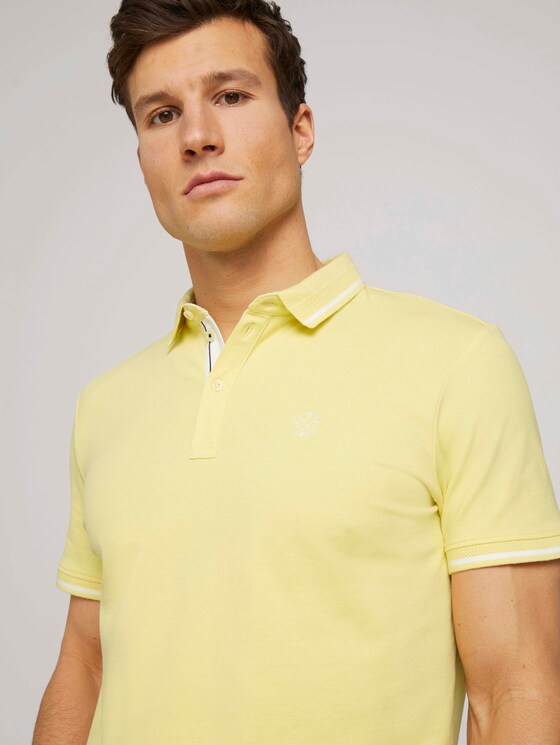 strukturiertes Poloshirt - Männer - pale straw yellow strukturiertes Poloshirt - Männer - pale straw yellow - 9 - TOM TAILOR