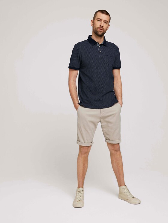 strukturiertes Poloshirt - Männer - navy blue wave design strukturiertes Poloshirt - Männer - navy blue wave design - 3 - TOM TAILOR