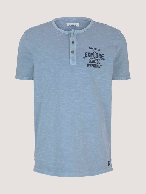 T-Shirt in Melange Optik - Männer - Yonder Blue T-Shirt in Melange Optik - Männer - Yonder Blue - 7 - TOM TAILOR