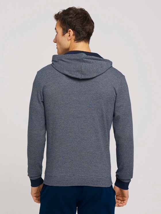 strukturierte Jersey-Jacke - Männer - Dark Blue strukturierte Jersey-Jacke - Männer - Dark Blue - 2 - TOM TAILOR