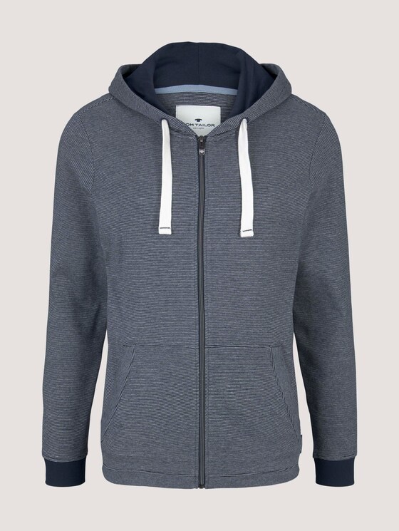 strukturierte Jersey-Jacke - Männer - Dark Blue strukturierte Jersey-Jacke - Männer - Dark Blue - 7 - TOM TAILOR