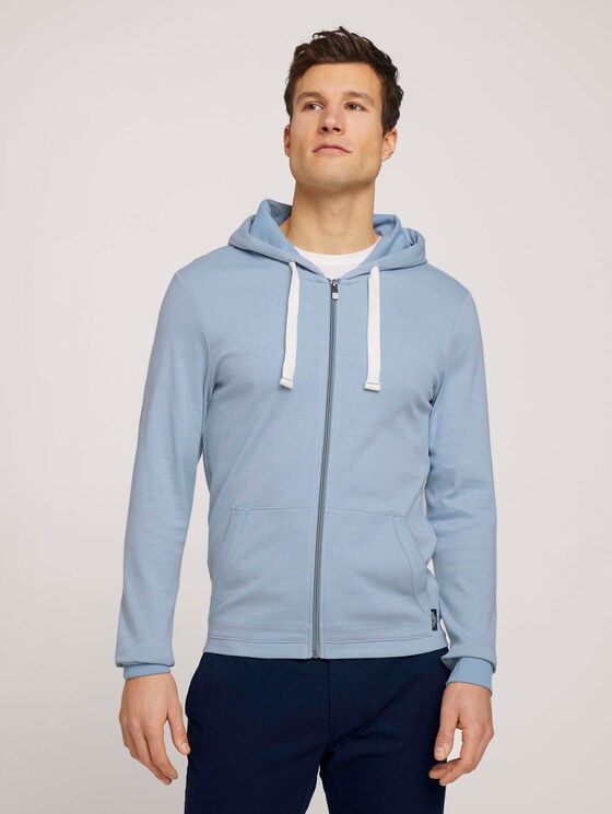 strukturierte Jersey-Jacke - Männer - Yonder Blue strukturierte Jersey-Jacke - Männer - Yonder Blue - 1 - TOM TAILOR