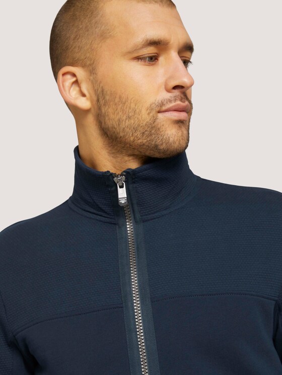 Sweatjacke mit Stehkragen - Männer - Dark Blue Sweatjacke mit Stehkragen - Männer - Dark Blue - 10 - TOM TAILOR