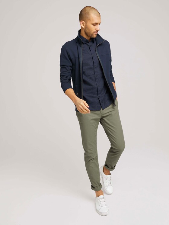 Sweatjacke mit Stehkragen - Männer - Dark Blue Sweatjacke mit Stehkragen - Männer - Dark Blue - 3 - TOM TAILOR