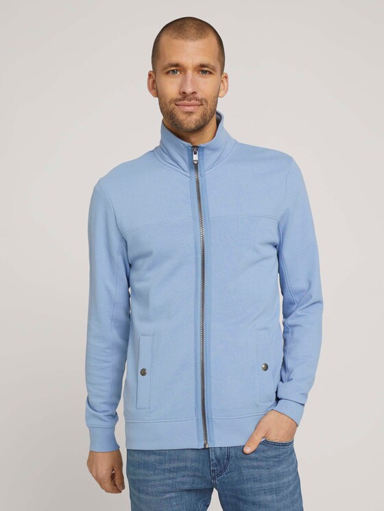 Sweatjacke mit Stehkragen - Männer - Yonder Blue Sweatjacke mit Stehkragen - Männer - Yonder Blue - 1 - TOM TAILOR