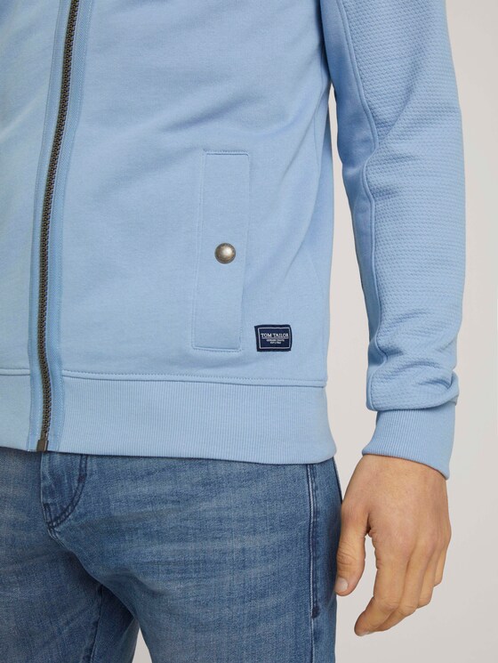 Sweatjacke mit Stehkragen - Männer - Yonder Blue Sweatjacke mit Stehkragen - Männer - Yonder Blue - 10 - TOM TAILOR