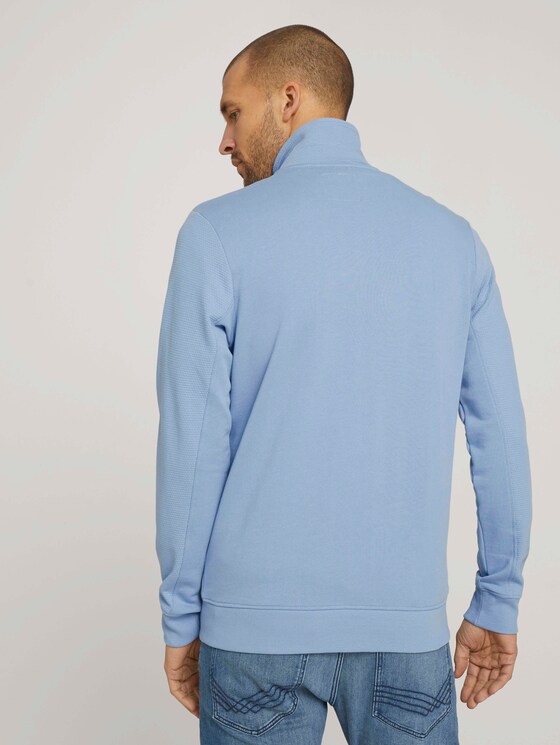 Sweatjacke mit Stehkragen - Männer - Yonder Blue Sweatjacke mit Stehkragen - Männer - Yonder Blue - 2 - TOM TAILOR