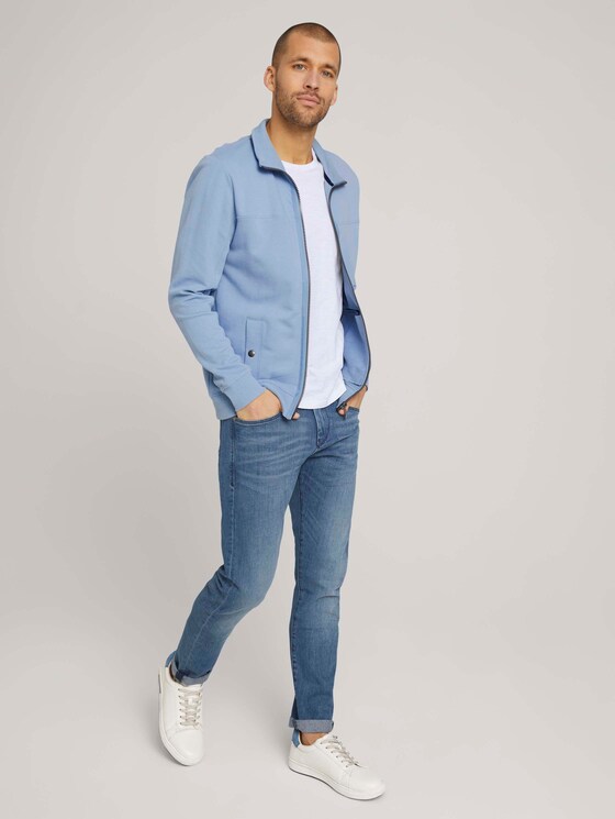 Sweatjacke mit Stehkragen - Männer - Yonder Blue Sweatjacke mit Stehkragen - Männer - Yonder Blue - 3 - TOM TAILOR