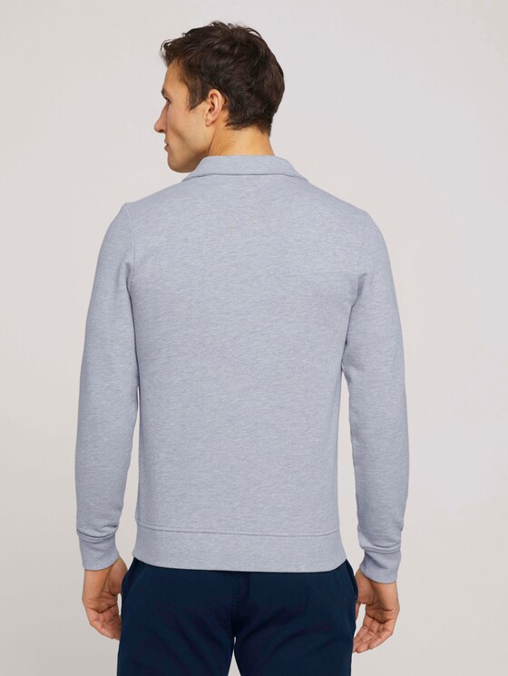 Sweatshirt mit Troyer-Kragen - Männer - Light Stone Grey Melange Sweatshirt mit Troyer-Kragen - Männer - Light Stone Grey Melange - 2 - TOM TAILOR