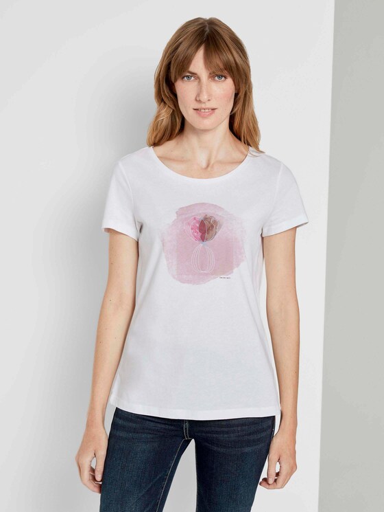 T-Shirt mit Print - Frauen - Whisper White T-Shirt mit Print - Frauen - Whisper White - 1 - TOM TAILOR