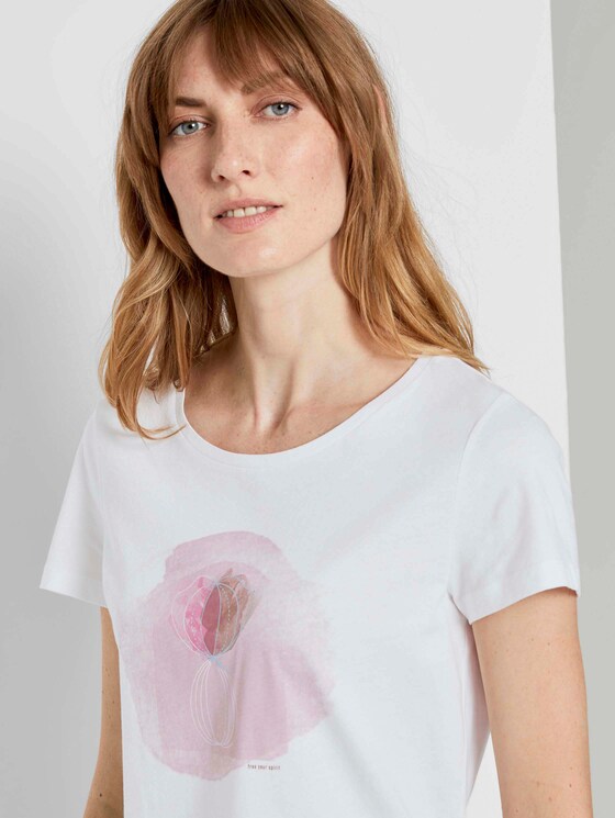 T-Shirt mit Print - Frauen - Whisper White T-Shirt mit Print - Frauen - Whisper White - 9 - TOM TAILOR