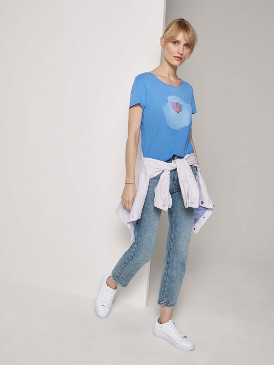 T-Shirt mit Print - Frauen - sea blue T-Shirt mit Print - Frauen - sea blue - 3 - TOM TAILOR