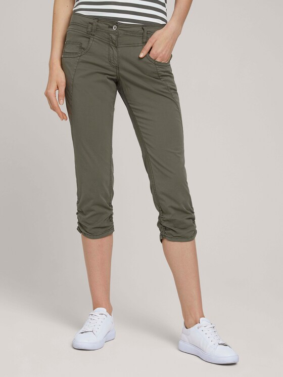Tapered Relaxed Caprihose - Frauen - Grape Leaf Green Tapered Relaxed Caprihose - Frauen - Grape Leaf Green - 1 - TOM TAILOR