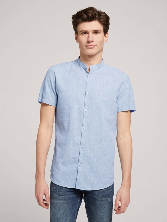 strukturiertes Hemd - Männer - light blue white fil a fil strukturiertes Hemd - Männer - light blue white fil a fil - 1 - TOM TAILOR Denim