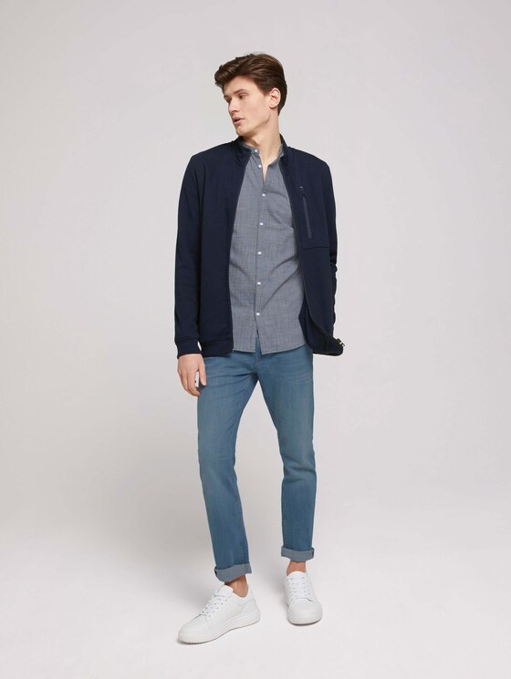 strukturiertes Hemd - Männer - navy white fil a fil strukturiertes Hemd - Männer - navy white fil a fil - 3 - TOM TAILOR Denim