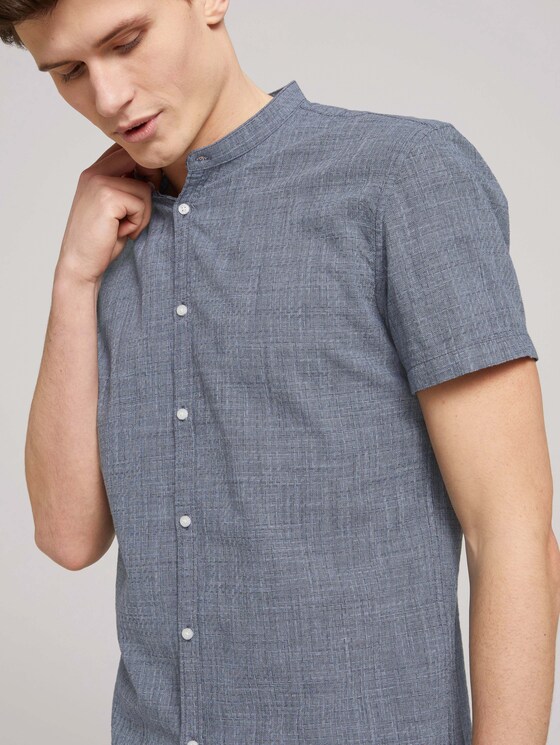 strukturiertes Hemd - Männer - navy white fil a fil strukturiertes Hemd - Männer - navy white fil a fil - 9 - TOM TAILOR Denim