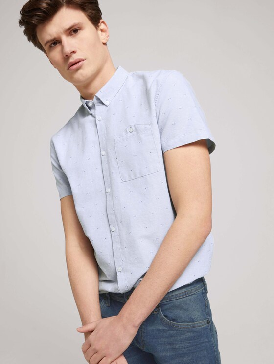 gemustertes Hemd - Männer - blue dot triangle print gemustertes Hemd - Männer - blue dot triangle print - 5 - TOM TAILOR Denim