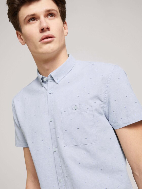 gemustertes Hemd - Männer - blue dot triangle print gemustertes Hemd - Männer - blue dot triangle print - 9 - TOM TAILOR Denim