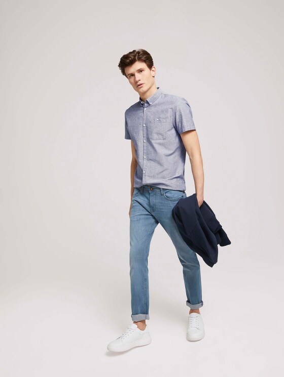 gemustertes Hemd - Männer - navy dot triangle print gemustertes Hemd - Männer - navy dot triangle print - 3 - TOM TAILOR Denim