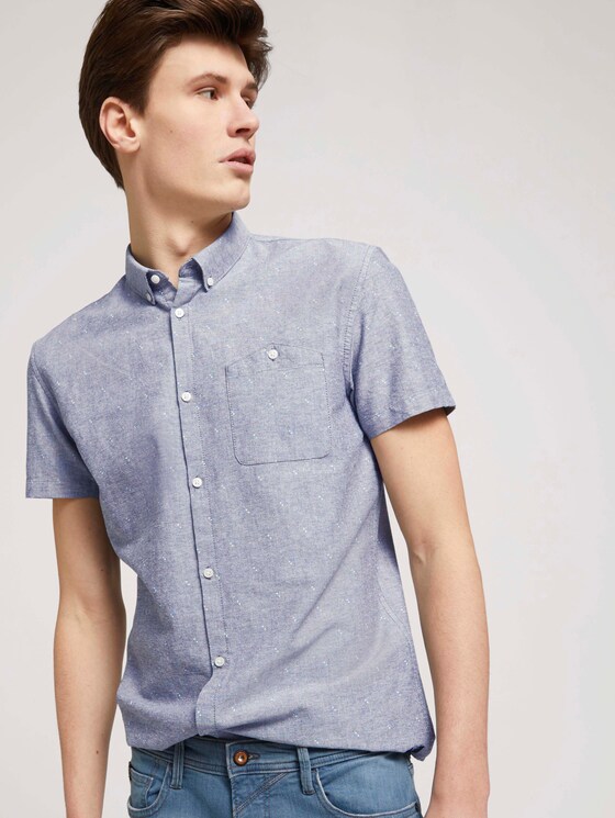 gemustertes Hemd - Männer - navy dot triangle print gemustertes Hemd - Männer - navy dot triangle print - 5 - TOM TAILOR Denim
