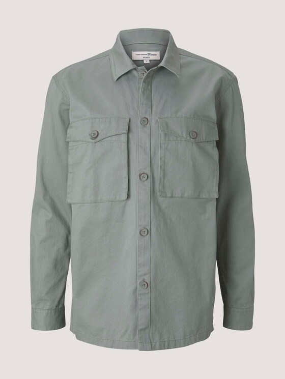Basic Hemdjacke - Männer - Greyish Shadow Olive Basic Hemdjacke - Männer - Greyish Shadow Olive - 7 - TOM TAILOR Denim