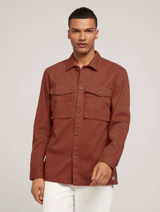Basic Hemdjacke - Männer - Goji Orange Basic Hemdjacke - Männer - Goji Orange - 1 - TOM TAILOR Denim