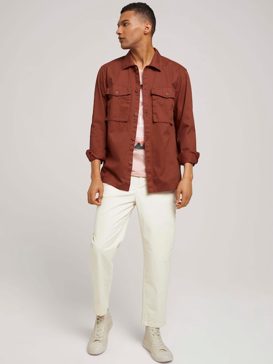 Basic Hemdjacke - Männer - Goji Orange Basic Hemdjacke - Männer - Goji Orange - 3 - TOM TAILOR Denim