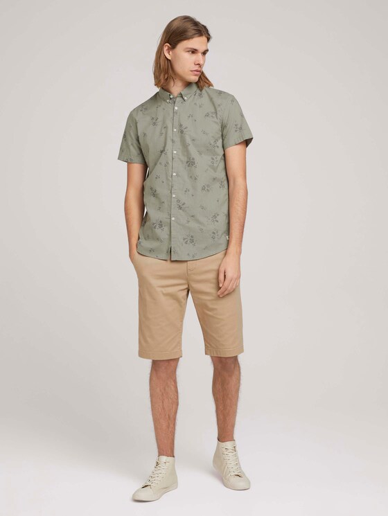 Gemustertes Kurzarmhemd - Männer - olive shredded flower print Gemustertes Kurzarmhemd - Männer - olive shredded flower print - 3 - TOM TAILOR Denim