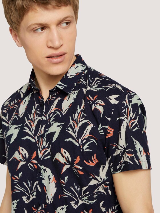 Hemd mit floralem Muster - Männer - navy abstract flower print Hemd mit floralem Muster - Männer - navy abstract flower print - 9 - TOM TAILOR Denim