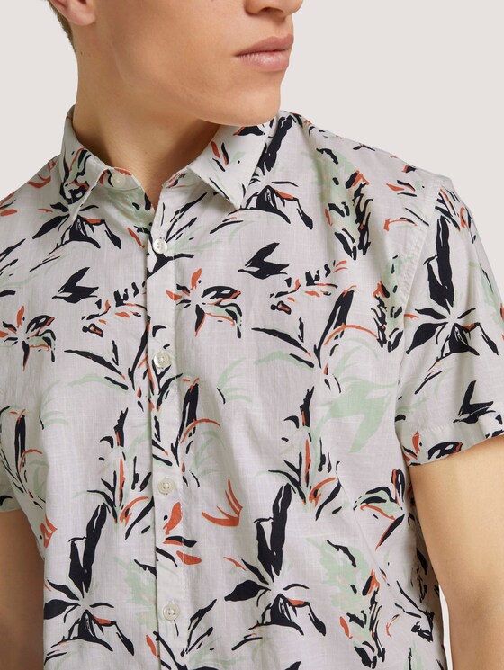 Hemd met bloemenpatroon - Mannen - white abstract flower print Hemd met bloemenpatroon - Mannen - white abstract flower print - 9 - TOM TAILOR Denim